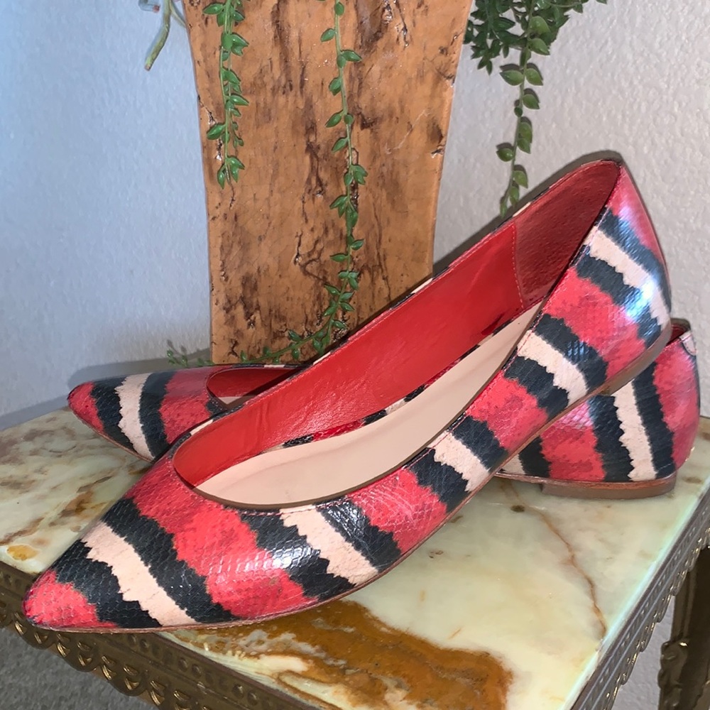 Loeffler Randall Multicolor Striped Flats